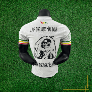 Maillot de Foot de l'Ajax Amsterdam Bob Marley promotion jersey Maillot de Foot de l’Ajax Amsterdam Bob Marley | Football Jersey De L&Rsquo;Ajax Amsterdam Bob Marley