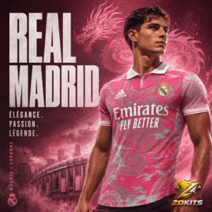 Maillot de Foot du Real de Madrid - concept dragon rose Maillot de Foot du Real de Madrid – concept dragon rose | Football Jersey Du Real De Madrid – Concept Dragon Pink