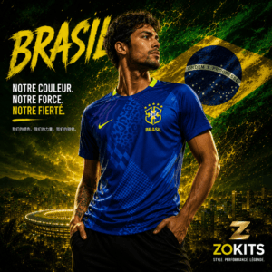 Maillot de foot du Brésil 2023:24 Maillot de foot du Brésil 2023/24 – Édition (Bleu & Vert) | Football Jersey Du Brésil 2023/24 – Édition (Blue & Green)