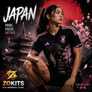 japan-jfa-adidas-black-dragon-sakura-special-edition-jersey-zokits Maillot de foot du Japon 2025 – Dragon & Sakura | Football Jersey Du Japon 2025 – Dragon & Sakura