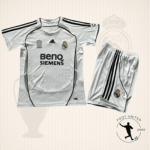 maillot et short de foot du Real Madrid rétro pour enfants Maillot et short de Foot Real de Madrid rétro – 02 | Jersey Et Shgoldts De Foot Real De Madrid Retro – 02