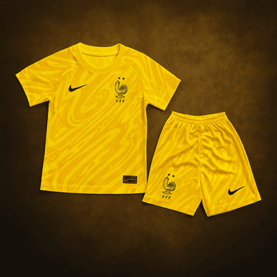 Maillot et short de foot Équipe de France Gardien 2024 Maillot et short de foot Équipe de France Gardien 2024 | Jersey Et Shgoldts De Foot France National Team Goalkeeper 2024