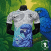 Maillot Concept Brésil – Jungle Tropicale & Ara Bleu Royal Maillot de foot concept Brésil – Jungle Tropicale & Ara Bleu | Football Jersey Concept Brésil – Jungle Tropicale & Ara Blue
