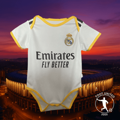 Body bébé Real Madrid 2024:25 – “Mini Merengue” Body bébé Real Madrid 2024/25 – “Mini Merengue”