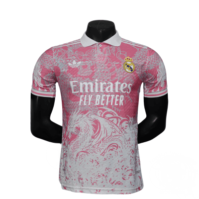 Maillot de foot concept Real Madrid Dragon Rose 2024 | Football Jersey Concept Real Madrid Dragon Pink 2024