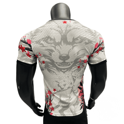 Maillot de foot Japon Loup Sakura – Design exclusif manga et fleurs | Football Jersey Japon Loup Sakura – Design Exclusif Manga Et Fleurs