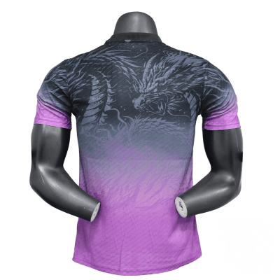 Maillot de foot concept Real Madrid Dragon Violet & Noir | Football Jersey Concept Real Madrid Dragon Purple & Black