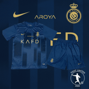 Maillot et Short Al-Nassr 2024:25 Third – Kit Bleu Marine Maillot et Short de foot d’Al-Nassr 2024/25 Third – Kit Bleu | Jersey Et Shgoldts De Foot D&Rsquo;Al-Nassr 2024/25 Third – Kit Blue