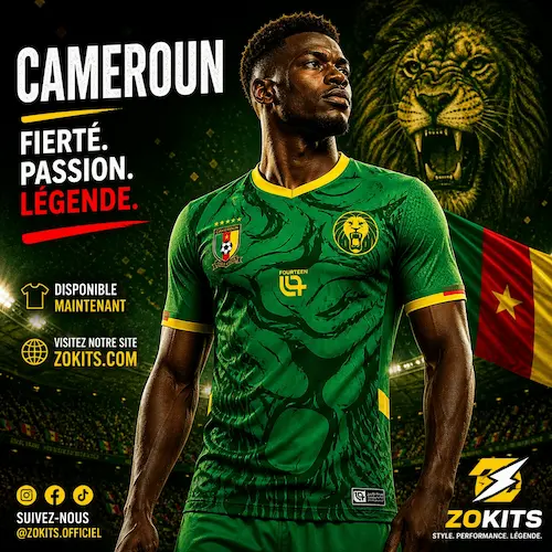 Maillot équipe nationale Cameroun concept vert