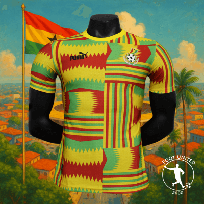 Maillot de foot Third Ghana 2025 – Kente Concept Puma x Black Stars | Football Jersey Third Ghana 2025 – Kente Concept Puma X Black Stars