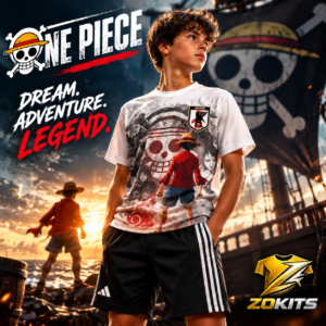 Maillot et short de foot One Piece Luffy – Roi des Pirates | Jersey Et Shgoldts De Foot One Piece Luffy – Roi Des Pirates