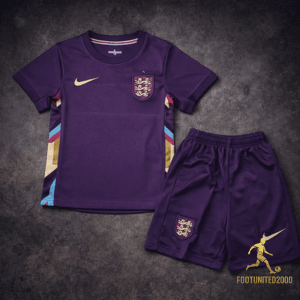 Ensemble “Violet Royal” – Kit Angleterre Extérieur (Maillot + Short) | Kit “Purple Royal” – Kit Angleterre Away (Jersey + Shgoldts)