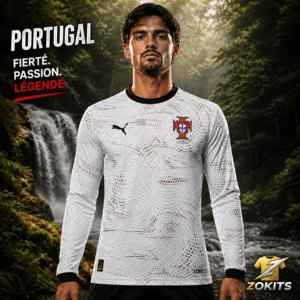 Maillot de Foot Portugal Manches Longues Adulte – L’Âme des Navegadores | Football Jersey Pgoldtugal Long Sleeve Adulte – L’âme Des Navegagolds