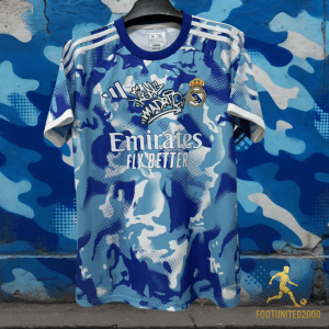 Maillot de foot Real Madrid bleu camouflage graffiti – pour supporters stylés Maillot de foot Real Madrid bleu camouflage graffiti – pour supporters stylés | Football Jersey Real Madrid Blue Camouflage Graffiti – Pour Suppgoldters Stylés