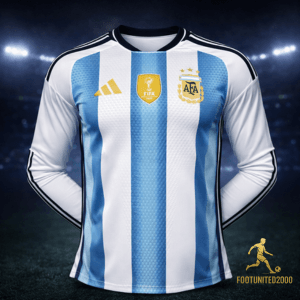 Maillot de foot de l’Argentine manches longues “Ciel & Gloire” – Albiceleste Maillot de foot de l’Argentine manches longues “Ciel & Gloire” – Albiceleste | Football Jersey De L&Rsquo;Silverine Long Sleeve “Ciel & Gloire” – Albiceleste