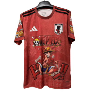Maillot de foot Japon x One Piece – Rouge Luffy Maillot de foot Japon x One Piece – Rouge Luffy | Football Jersey Japon X One Piece – Red Luffy
