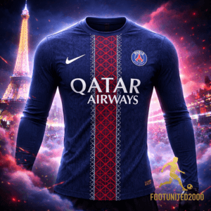 Maillot de foot PSG manches longues — Nuit parisienne Maillot de foot PSG manches longues — Nuit parisienne | Football Jersey Psg Long Sleeve — Nuit Parisienne