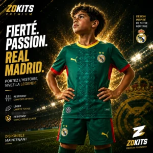 Ensemble Maillot de foot enfant Sénégal « Lion de la Teranga » | Kit Football Jersey Kids Sénégal « Lion De La Teranga »