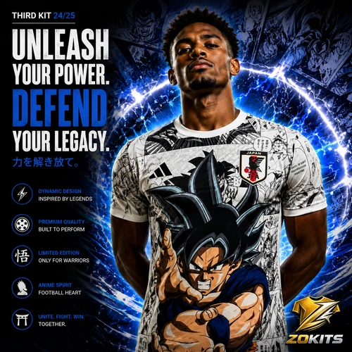 Maillot de foot “Puissance Saiyan” – Édition DBZ Maillot de foot “Puissance Saiyan” – Édition DBZ | Football Jersey “Puissance Saiyan” – Édition Dbz