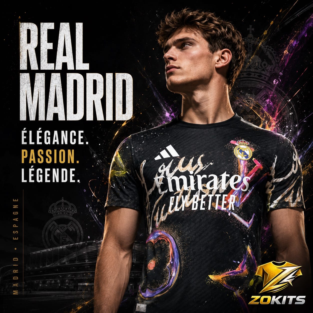 Maillot Real Madrid Pop Art splash édition spéciale ZoKits