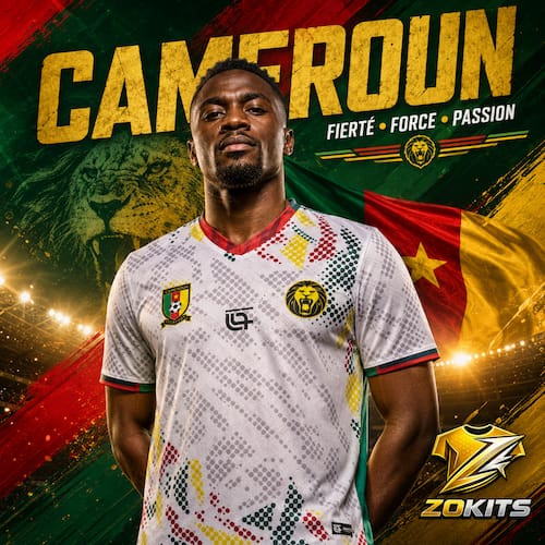 Maillot de foot Cameroun blanc Vintage – Élégance Maillot de foot Cameroun blanc Vintage – Élégance | Football Jersey Cameroun White Vintage – Élégance