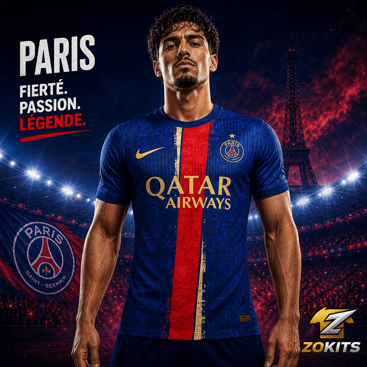 Maillot de foot PSG Bleu domicile Adulte – Jersey football Paris | Football Jersey Psg Blue Home Adulte – Jersey Football Paris