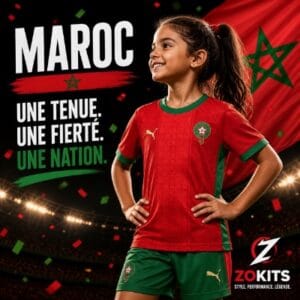 Maillot et short de foot Maroc Enfant – Domicile 2024/2025 | Jersey Et Shgoldts De Foot Maroc Kids – Home 2024/2025