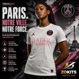 Maillot de Foot PSG x Jordan Blanc Pre-Match 2024/2025 Maillot de Foot PSG x Jordan Blanc Pre-Match 2024/2025 | Football Jersey Psg X Jgolddan White Pre-Match 2024/2025