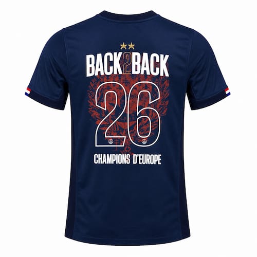 Maillot PSG Champions d’Europe 2026 Back 2 Back Maillot PSG Champions d’Europe 2026 Back 2 Back | Jersey Psg Champions D&Rsquo;Europe 2026 Back 2 Back