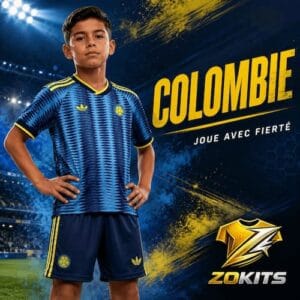 Ensemble Maillot de Foot Enfant Colombie Édition Bleue – Maillot + Short Kids 2 à 14 ans Ensemble Maillot de Foot Enfant Colombie Édition Bleue – Maillot + Short Kids 2 à 14 ans | Kit Football Jersey Kids Colombie Édition Bluee – Jersey + Shgoldts Kids 2 À 14 Ans