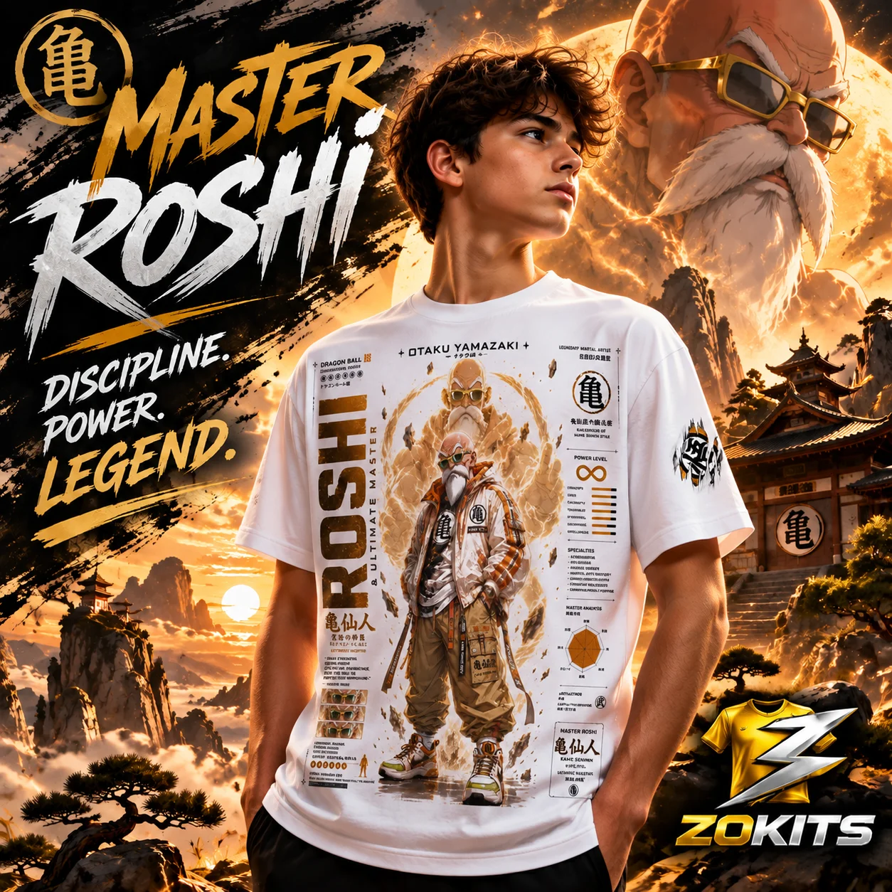 T-shirt Master Roshi Dragon Ball – Manga Anime Premium T-shirt Master Roshi Dragon Ball – Manga Anime Premium